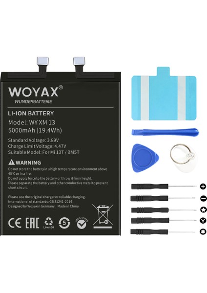 By Deji Xiaomi Mi 13T Uyumlu Premium Mucize Batarya