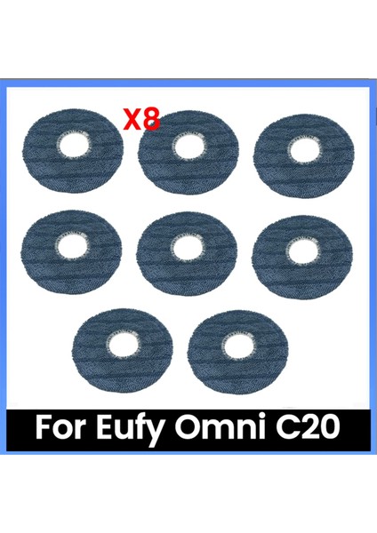 Eufy Omni C20 Robot Süpürge Parçaları Için 8 Adet Yedek Paspas Pedi Yıkanabilir Paspas Bezi Paspas Pedi (Yurt Dışından)
