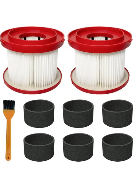 Milwaukee Kablosuz M18 Elektrikli Süpürge 0780-20 0880-20 ile Uyumlu 2'li Paket 49-90-1900 Yedek Hepa Filtresi (Yurt Dışından)