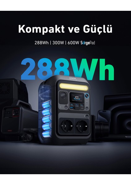 Solıx C300X Ac Taşınabilir Güç Kaynağı + PS60 Taşınabilir Güneş Paneli - B1723 fırsatları
