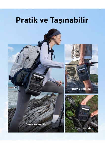 Solıx C300X Ac Taşınabilir Güç Kaynağı + PS60 Taşınabilir Güneş Paneli - B1723