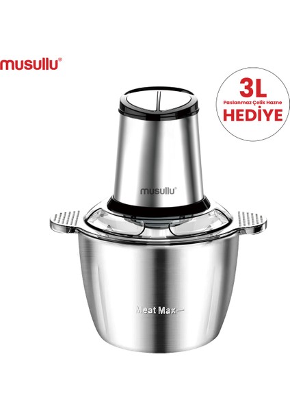 3 Lt Doğrayıcı, 6 Bıçak, Dayanıklı ve Pratik Kullanım fiyatları