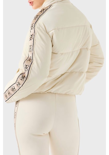 Kapitoneli Logolu Regular Fit Dik Yaka Şişme Mont V5BL11WGYC2 Bayan Mont V5BL11 Wgyc2 G6K5 modelleri