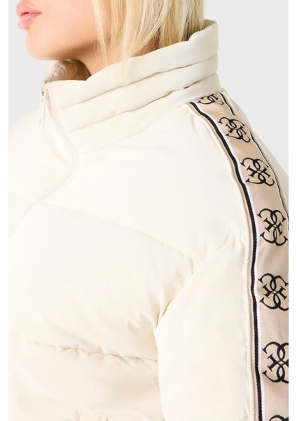 Kapitoneli Logolu Regular Fit Dik Yaka Şişme Mont V5BL11WGYC2 Bayan Mont V5BL11 Wgyc2 G6K5 indirimleri