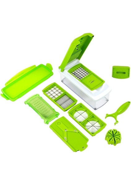 Yeşil Çok Fonksiyonlu Rende Seti 10 Parça Sebze Doğrayıcı Dilimleyici modelleri