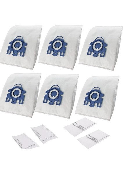 Miele S2, S5, S8, Classic C1, C2, C3 Serisi Elektrikli Süpürgeler Için 6 Adet Yedek Air Clean 3D Toz Torbası Filtreleri (Yurt Dışından)