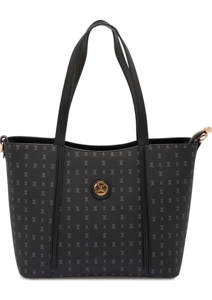 Siyah Print Kadın Omuz Çantası - S1WPR0000804-T0E