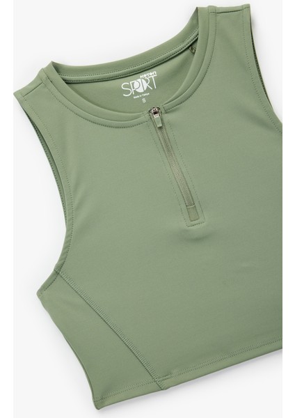 Yarım Fermuarlı Kolsuz Slim Fit Sporcu Sütyeni modelleri