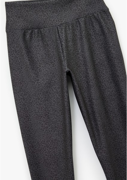 Yüksek Bel Leopar Desenli Spor Tayt modelleri