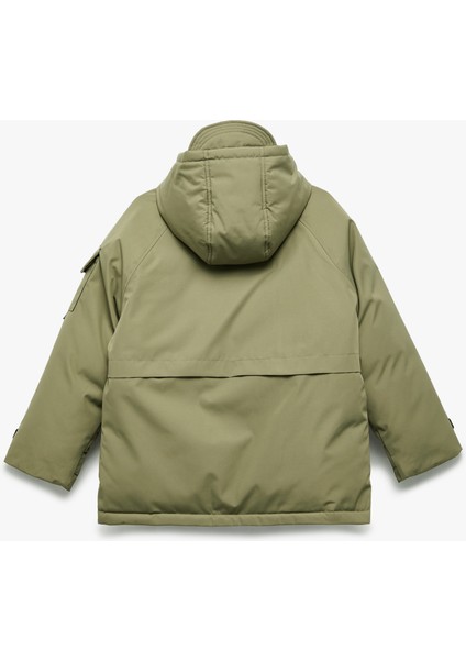 Uzun Kollu Fermuarlı Cepli Kapşonlu Mont fiyatları
