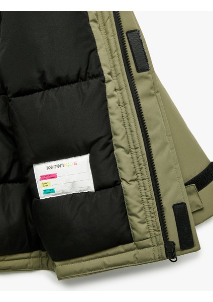 Uzun Kollu Fermuarlı Cepli Kapşonlu Mont fırsatları