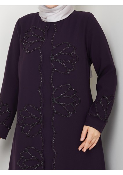 Lotus Çiçek Taşlı Büyük Beden Anne Elbisesi fiyatları