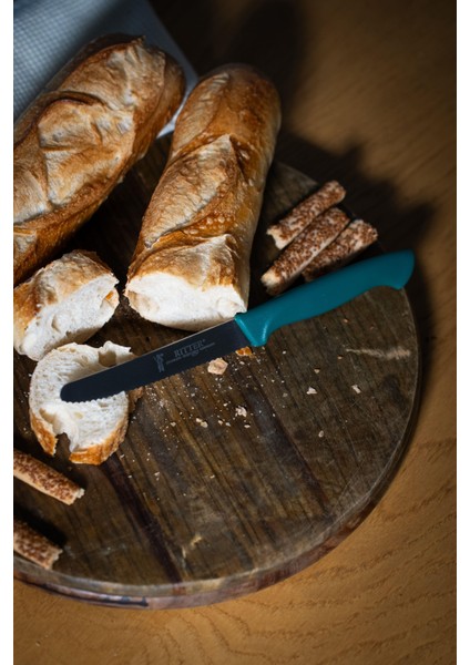 Yeşil Sebze Bıçağı – Tırtıklı, 22 Cm, Paslanmaz Alman Çeliği, Ergonomik Sap (Tekli) fiyatları