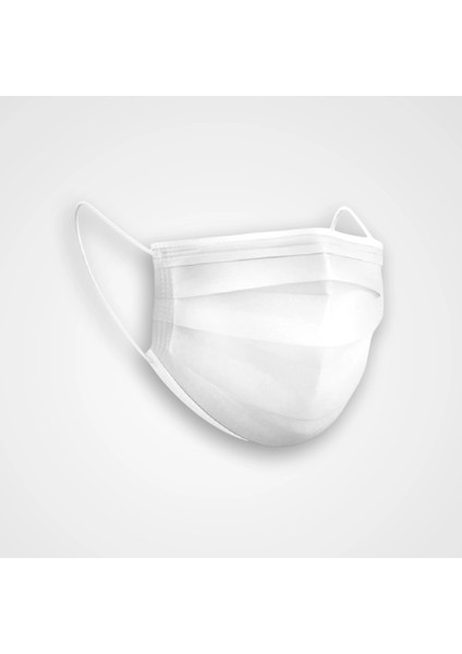 Medikal Tek Kullanımlık Maske 3 Katlı Telli Meltblown Filtreli Beyaz 50'li Kutu x 4 Kutu modelleri