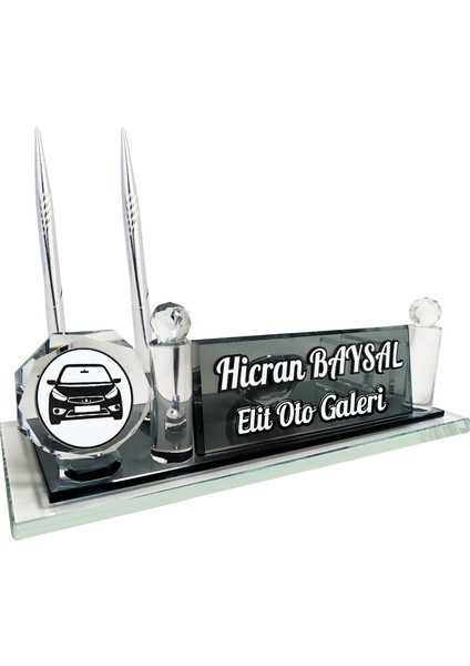 Sentez Oto Galerici Masa Isimliği Otomotiv Ofis Hediyesi
