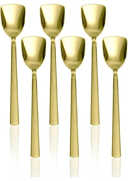 Osiris 6'lı Dondurma Tatlı Kaşığı Seti | Parlak Gold | 18/10 Paslanmaz Çelik | Lüks Tasarım