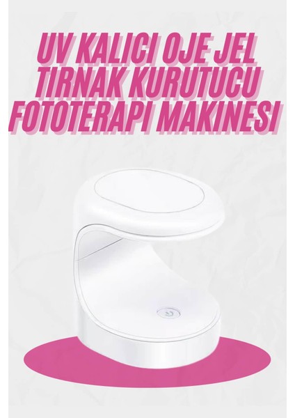 Zeroshop Kalıcı Oje Kurutucu Mini Uv Işınlı Taşınabilir Hızlı ve Pratik Oje Kurutucu