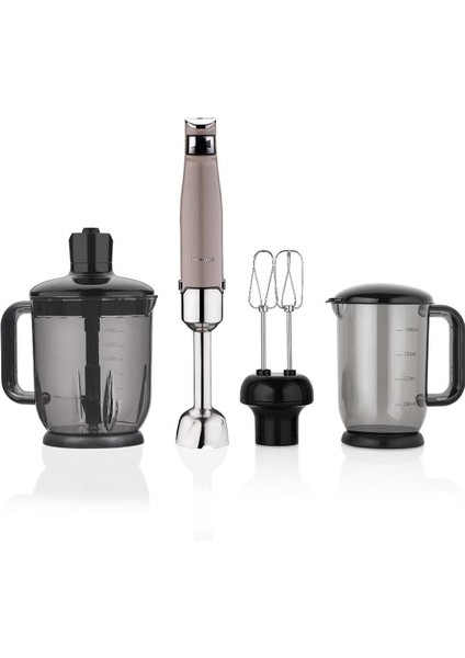 Bej 10 Parça Çok Fonksiyonlu Mutfak Robotu, 500+ Ml, 2 Yıl, Paslanmaz Çelik modelleri