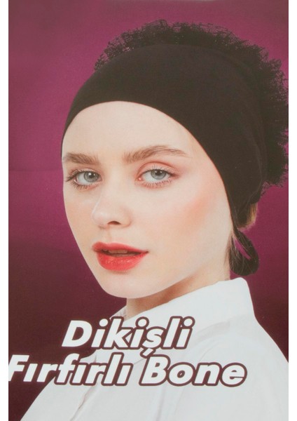 Allzey Dikişli Fırfırlı Bone-Sütlü Kahve fiyatları