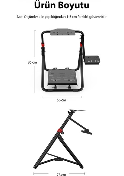 A9 Yarış Direksiyonu Standı (G25/G27/G29/G920/G923) Uyumlu PXN-V10/V900 Destekli,Katlanabilir