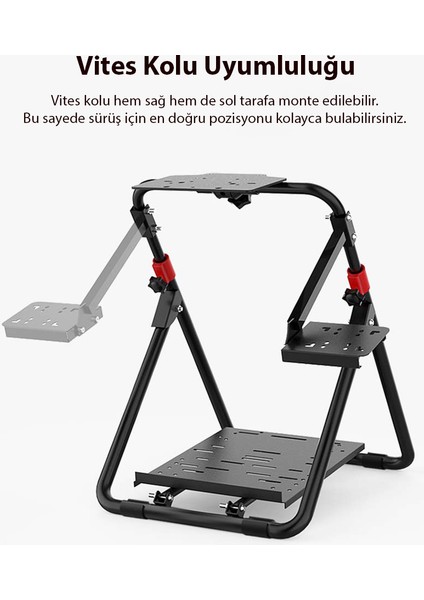 A9 Yarış Direksiyonu Standı (G25/G27/G29/G920/G923) Uyumlu PXN-V10/V900 Destekli,Katlanabilir