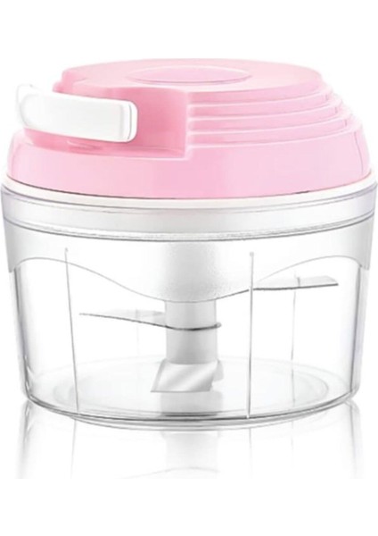 Pembe Ipli El Doğrayıcı, 3 Bıçak, Pratik, Ip Çekmeli, Mutfak Mini