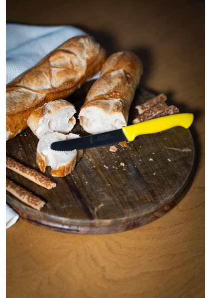 Sarı Sebze Bıçağı – Tırtıklı, 22 Cm, Paslanmaz Alman Çeliği, Ergonomik Sap (Tekli) fiyatları