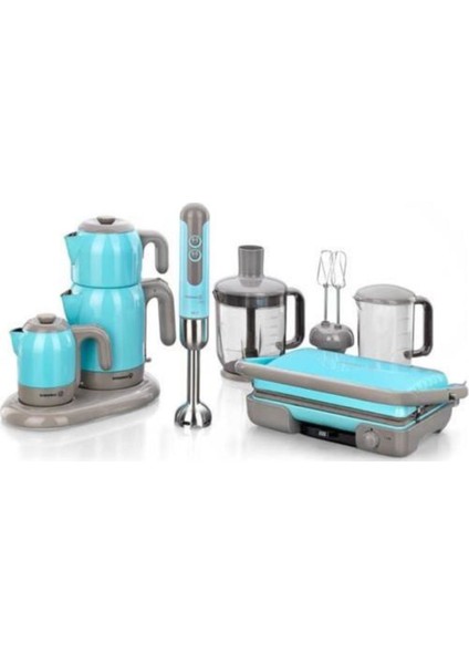 14 Parça Şık Elektrikli Set Beyaz, Kaliteli ve Güzel Tasarım