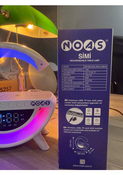 Aybekon Elektrik Şarjlı Masa Lambası YL86-1240-RGB fırsatları