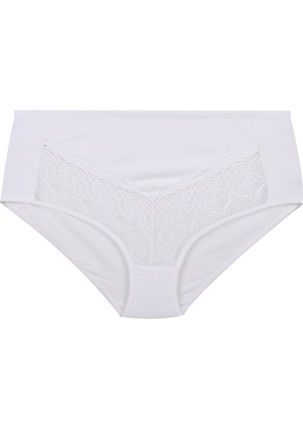 Kadın 3'lü Geniş Kenarlı Dantelli Pamuklu Fitilli Külot