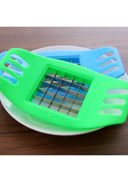 Pratik Patates Doğrama ve Dilimleme Aleti, Kare Kesim, Turuncu Renk