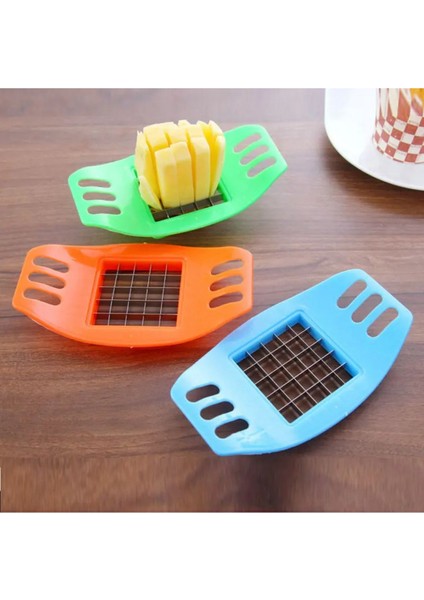 Pratik Patates Doğrama ve Dilimleme Aleti, Kare Kesim, Turuncu Renk fiyatları