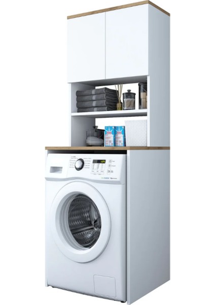 Çamaşır Makinesi Dolabı 3 Raflı Kapaklı Banyo Dolabı fiyatları