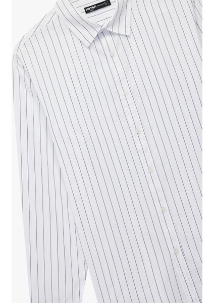 Regular Fit Uzun Kollu Düğmeli Klasik Yaka Pamuklu Gömlek modelleri