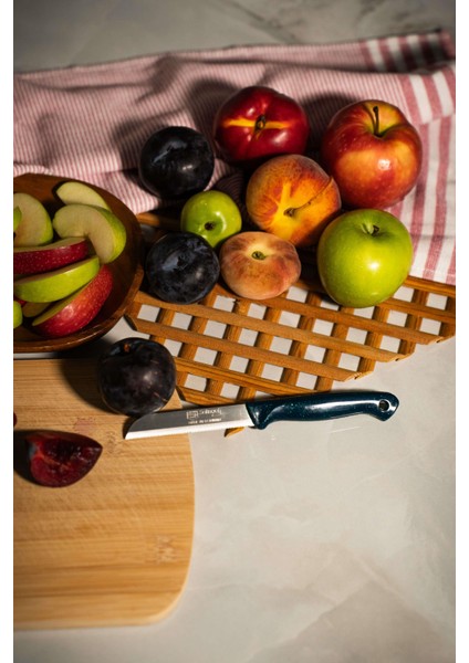Simli Meyve Bıçağı – Yeşil Saplı, 18,5 Cm, Paslanmaz Alman Çeliği (Tekli)
