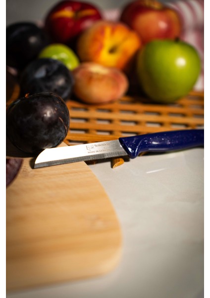 Simli Meyve Bıçağı – Mavi Saplı, 18,5 Cm, Paslanmaz Alman Çeliği (Tekli) fırsatları