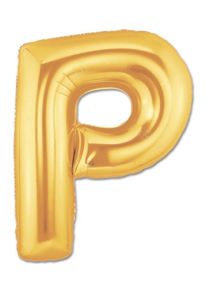 P Harf Folyo Balon Altın Renk 40 Inç - Lisinya