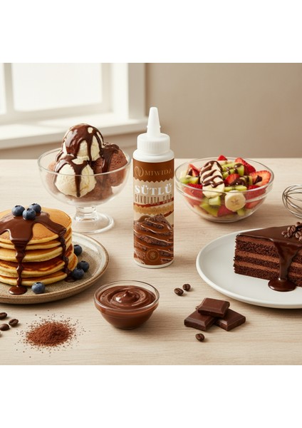 Sütlü Çikolata Sos - Pratik Waffle, Pankek, fiyatları