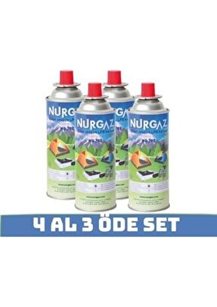 220GR NG207 Valfli Gaz Kartuş Seti 4 Adet %100 Güvenli Yerli Üretim fiyatları