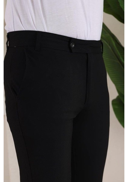 Erkek Slim Fit Likralı Bilek Boy Dilli Kumaş Pantolon fırsatları