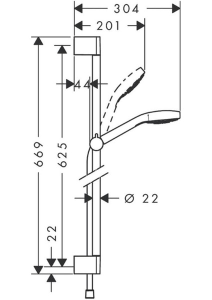 Croma Select S Duş Seti Vario, Ecosmart, 65 cm Duş Barı Ile fiyatları