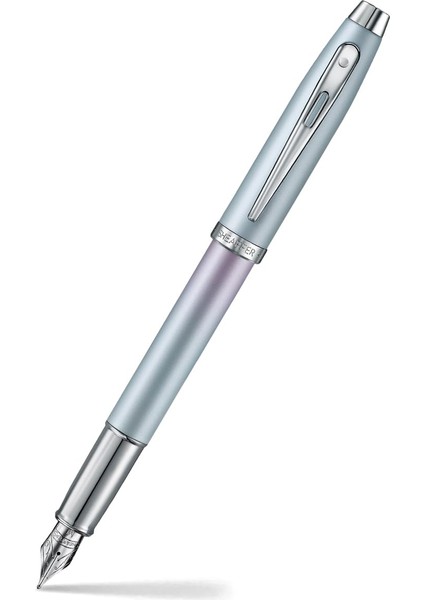 - Wizdesign (Yeni) 9376-0 100 Expressıon Dolmakalem Sedefli Mavi - Pembe Degradeli (Isme Özel)