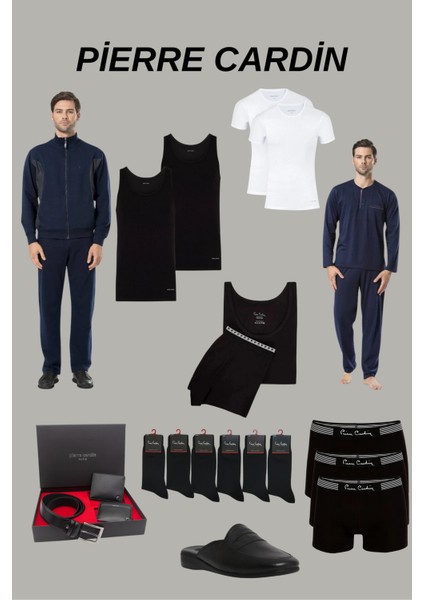 Erkek Çeyizlik Set Lacivert Lisanslı Kutulu 18'li Damat Seti