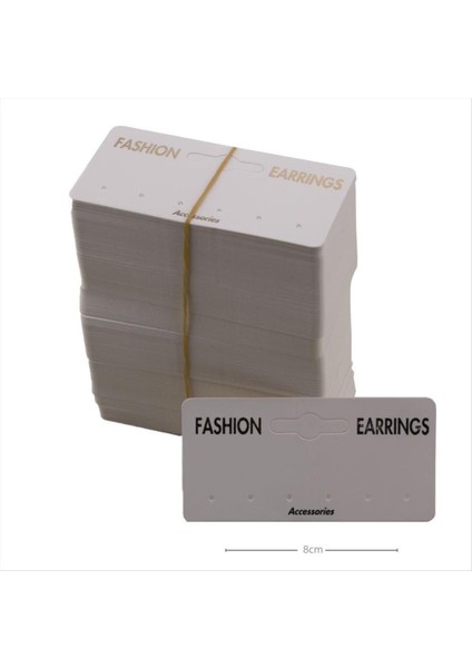 Allzey 6lı Küpe Kartı-Beyaz