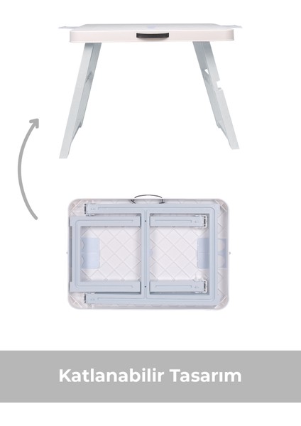 Büyük Boy Katlanabilir Taşıma Kulplu Portatif Plastik Kamp ve Balkon Sehpası ( 68X48X55 cm ) modelleri