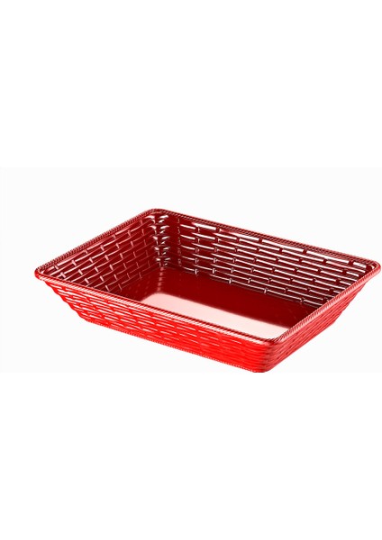 14037.R - Hena Kırmızı Ekmek Sepeti 37X27 Cm, Thermoset Melamin