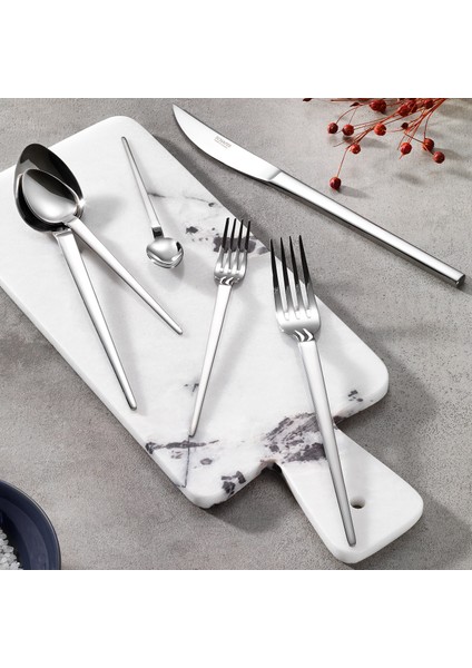 Betta 72 Parça Çatal Kaşık Bıçak Takımı-Gümüş03