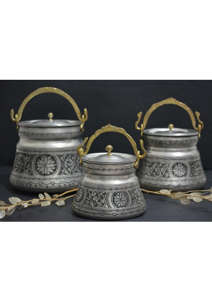 Bakır Bakraç Oyma Nakışlı 3 LT (İç Dış Kalay) fiyatları