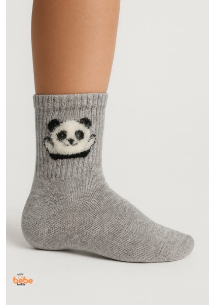 Sevimli Panda Figürlü Çocuk Çorap Pamuklu Günlük ve Okul Çorabı Kız ve Erkek Çocuk Panda Çorap fiyatları