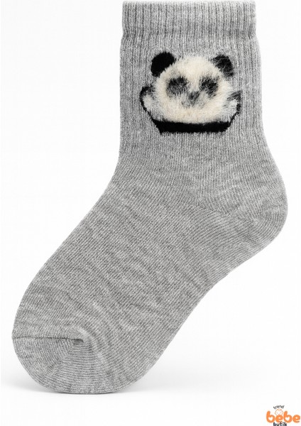 Sevimli Panda Figürlü Çocuk Çorap Pamuklu Günlük ve Okul Çorabı Kız ve Erkek Çocuk Panda Çorap modelleri